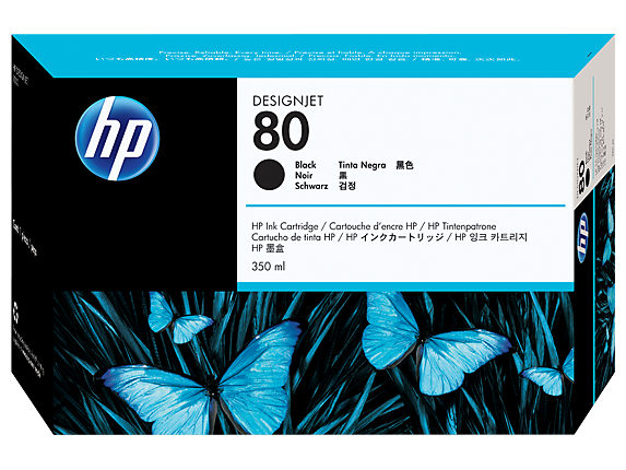 HP 80 Black Ink Cartridge 350-ml - C4871A www.wideimagesolutions.com Parts and Inks 221.25