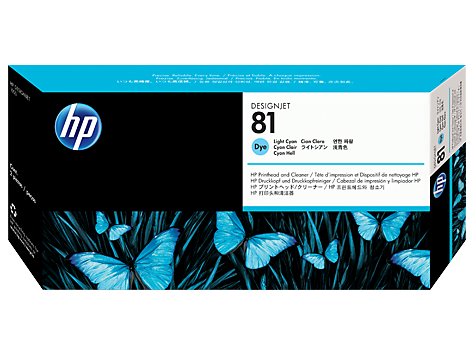 HP 81 Light Cyan DesignJet Dye Printhead and Printhead Cleaner - C4954A www.wideimagesolutions.com Parts and Inks 34.99