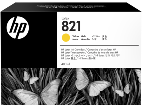 HP 821 400 ml Yellow Latex Cartridge for Latex 110 Printer - G0Y88A www.wideimagesolutions.com Parts and Inks 95.00