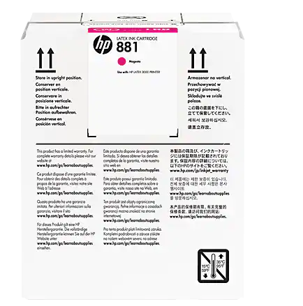 HP 881 5-liter Magenta Latex Ink Cartridge www.wideimagesolutions.com Parts and Inks 350.00