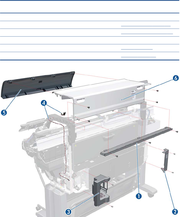 CQ105-67025 Power cover - For the DesignJet T7100/T7200 printer series