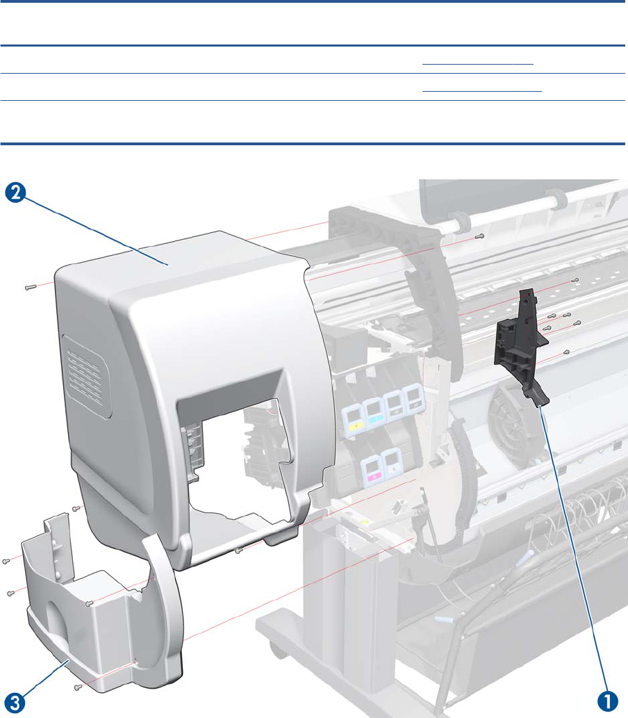 CQ105-67026 Left side cover assembly - For the DesignJet T7100 printer series