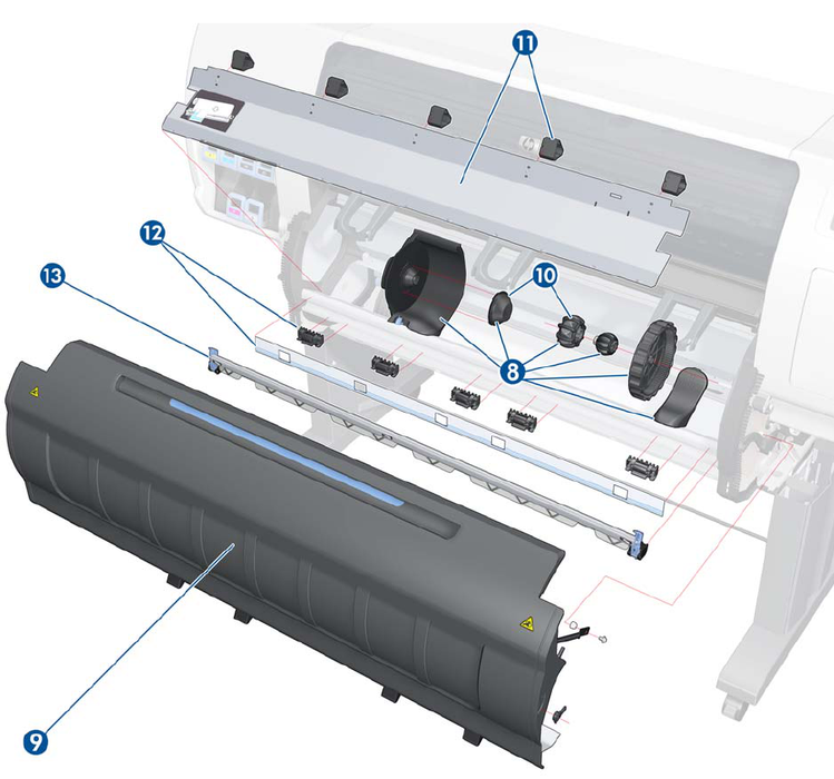 CQ105-67020 Door assembly kit - For the DesignJet T7100 printer series