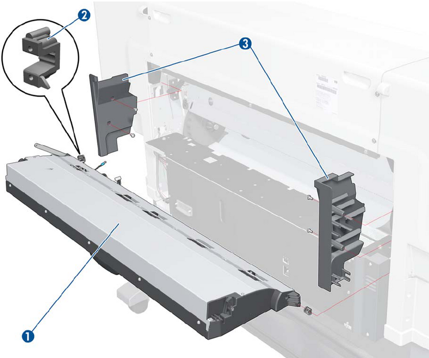 Cleanout Door for the HP DesignJet T7100, T7200 Series (CQ105-67030) - New