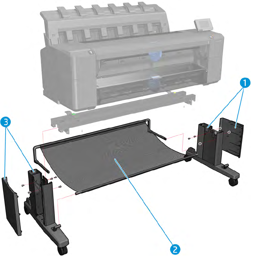 Basket Assy for the HP DesignJet T920, T930, T1500, T1530, T1600, T2500, T2530, T2600, T3500 Series (CR357-67066)