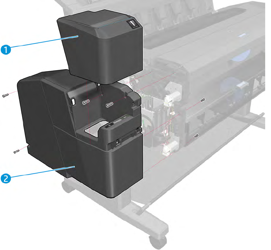 Ink Door SVS Side - For the HP DesignJet T920, T930, T1500, T1530, T2500, T2530 Series (CR357-67057)