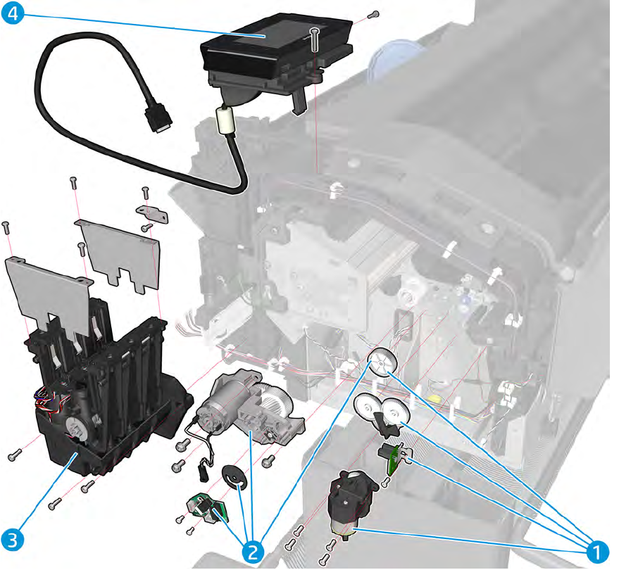Front panel assembly - For the HP DesignJet T920, T930, T1500, T1530, T2500, T2530 Series (CR357-67052)