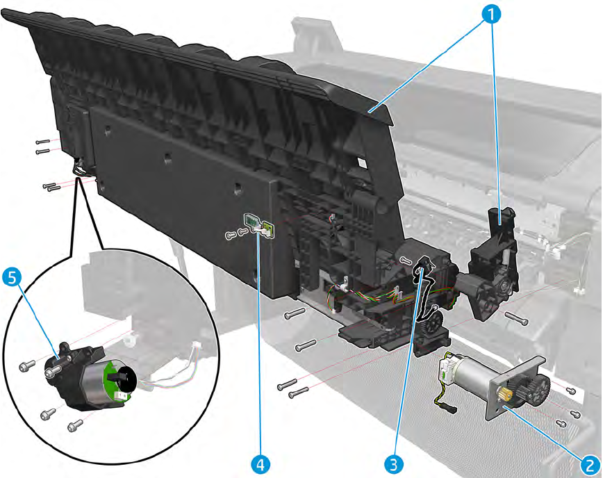 36-inch Stacker Assembly - For the HP DesignJet T920, T1500, T2500, T3500 Series - New or Refurbished (CR354-67003)