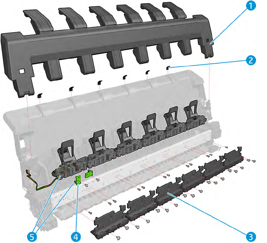 Stacker Hand Off - For the HP DesignJet T3500 only (B9E24-67026)