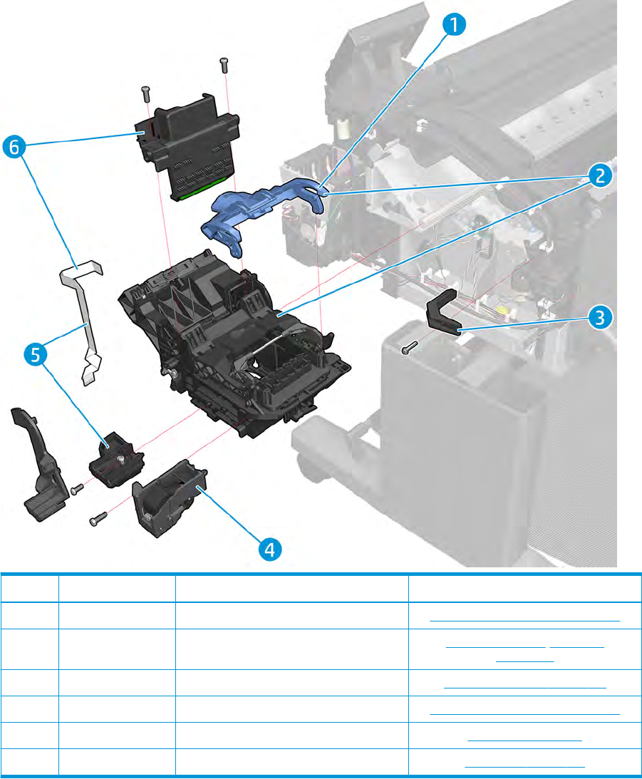 CR357-67018 Carriage assembly - With out PC board and line sensor Fits for DesignJet T920 / T1500 / T2500 / T3500 Series