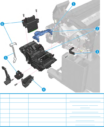 CR357-67018 Carriage assembly - With out PC board and line sensor Fits for DesignJet T920 / T1500 / T2500 / T3500 Series