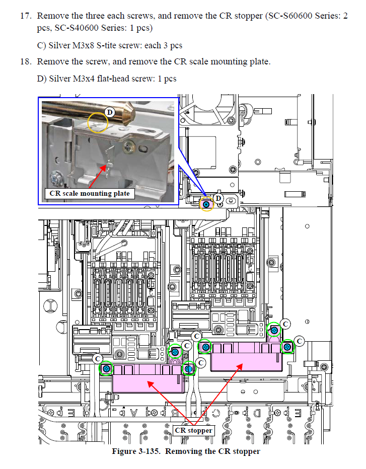 CARRIAGE ASSY for EPSON SureColor S40600 S40610 S40670 - 1725001