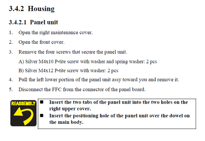 Panel ASSY for EPSON SC-S40600/S60600/S80600 S40670/S60670/S80670 F9300/B9000/F9370/B9070 - 1717396
