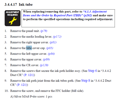 Ink Tube A (Full side) for EPSON SC-S40600/S40610/S40650/S40670 - 1680686 / 1734979 / 1863426 / 1766905