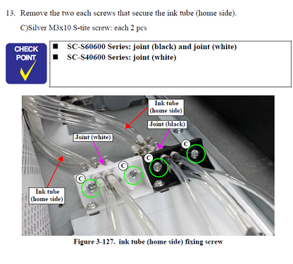 Ink Tube A (Full side) for EPSON SC-S40600/S40610/S40650/S40670 - 1680686 / 1734979 / 1863426 / 1766905