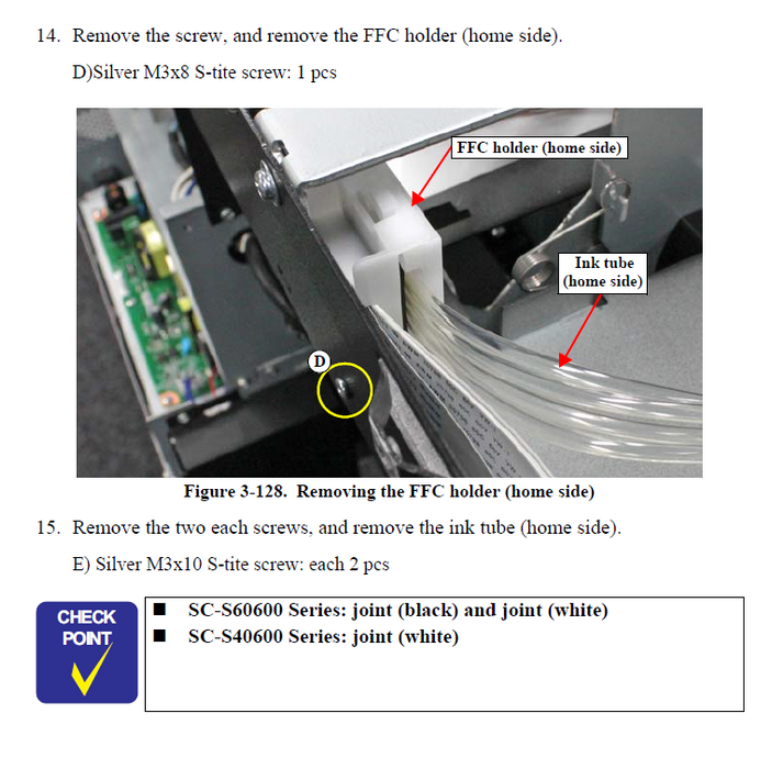 EPSON SC-S40600/S40610/S40650/S40670 Ink Tube A (Full side) - 1680686 / 1734979 / 1863426 / 1766905