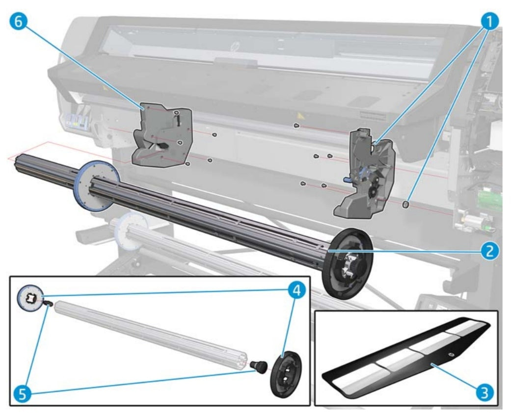 Roll Housing Right Serv for the HP Latex 310, 315, 330, 335, 360