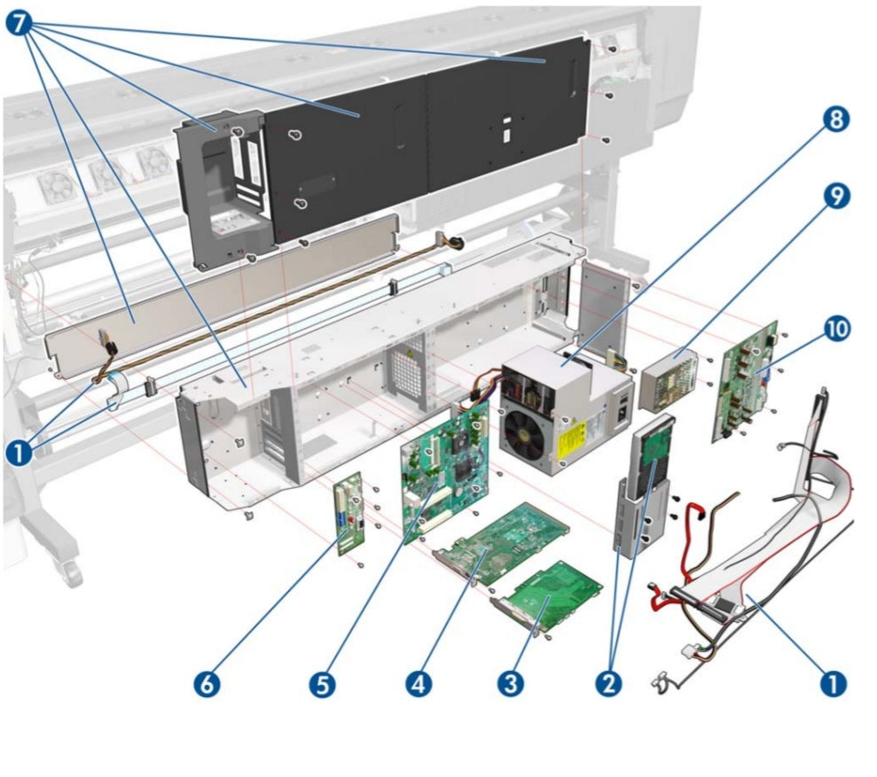 Electronics box assembly - Includes base and cover

CQ871-67028 www.wideimagesolutions.com Parts and Inks 723.90