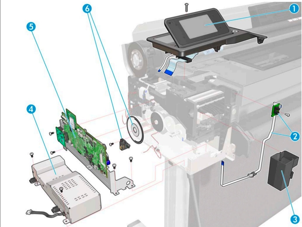 Left side spittoon assembly
CQ890-67044 for HP Designjet T series www.wideimagesolutions.com Parts and Inks 18.00