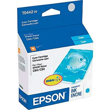 Epson T044 DuraBrite Cyan Ink for Stylus C64, C66, C84, C84N, C86, CX4600, CX6400, CX6600 - T044220