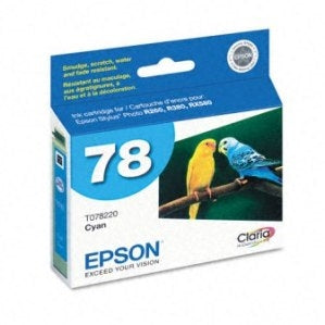 Epson 78 Claria Hi Definition Ink Cyan for Stylus Photo R260, R280, R380, RX580, RX595, RX680 and Artisan 50 - T078220