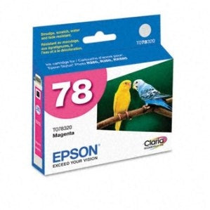 Epson 78 Claria Hi Definition Ink Magenta for Artisan 50 and Epson Stylus Photo R260, R280, R380, RX580, RX595, RX680 - T078320