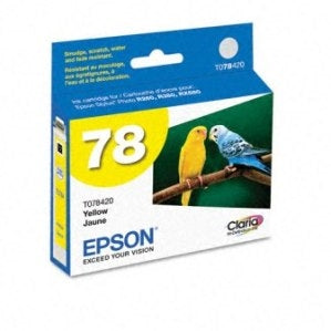 Epson 78 Claria Hi Definition Ink Yellow for Artisan 50 and Epson Stylus Photo R260, R280, R380, RX580, RX595, RX680 - T078420