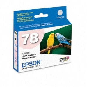 Epson 78 Claria Hi Definition Ink Light Magenta for Artisan 50 and Stylus Photo R260, R280, R380, RX580, RX595, RX680 - T078620