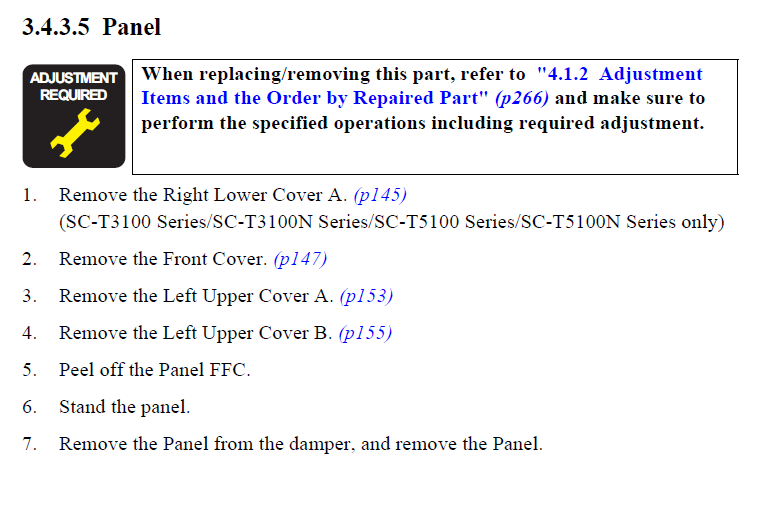 Panel Unit (With Panel FFC) for EPSON SureColor T2100 T3100 T5100 T3100N T5100N T5100M T3170 T5170 - 1759326