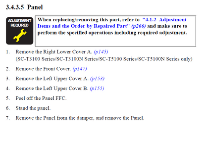 Panel Unit (With Panel FFC) for EPSON SureColor T2100 T3100 T5100 T3100N T5100N T5100M T3170 T5170 - 1759326