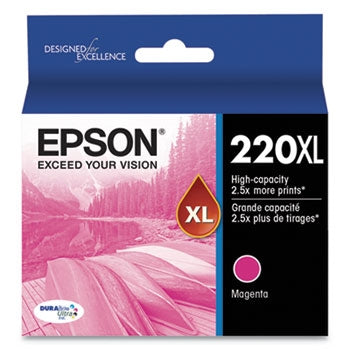 Epson 220XL DURABrite Ultra High Capacity Magenta Ink Cartridge for WorkForce WF-2630, WF-2650, WF-2660, WF-2750, WF-2760 and Expression Home XP-320, XP-420, XP-424 - T220XL320-S