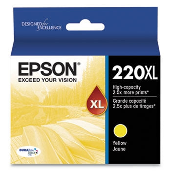 Epson 220XL DURABrite Ultra High Capacity Yellow Ink Cartridge for WorkForce WF-2630, WF-2650, WF-2660, WF-2750, WF-2760 and Expression Home XP-320, XP-420, XP-424 - T220XL420-S