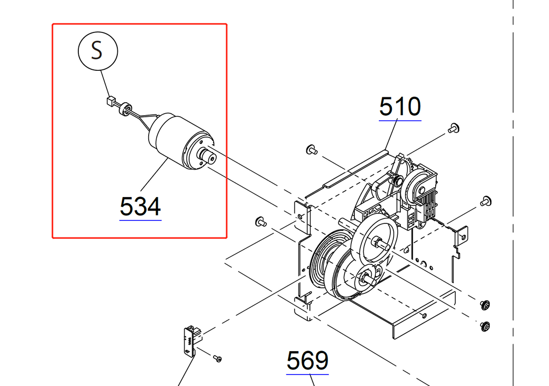 ATC MOTOR ASSY for EPSON F500 F501 T2100 T3100 T3170 T5100 T5170 T5100M T5100N T3100D T3100N T3100X T3100M - 1724242