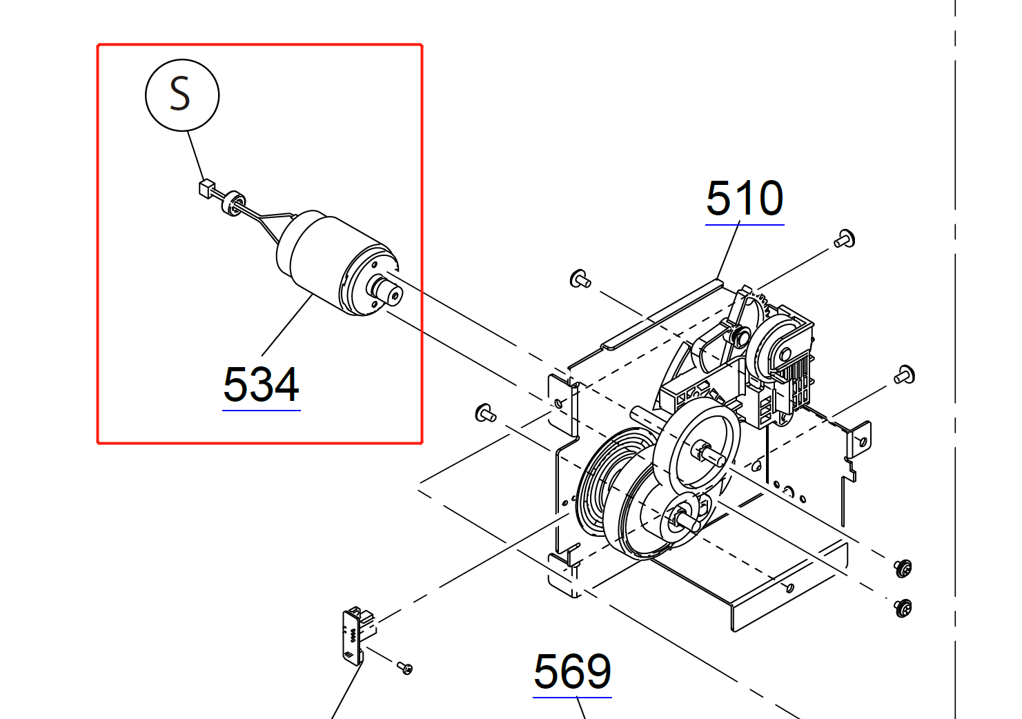 ATC MOTOR ASSY for EPSON F500 F501 T2100 T3100 T3170 T5100 T5170 T5100M T5100N T3100D T3100N T3100X T3100M - 1724242