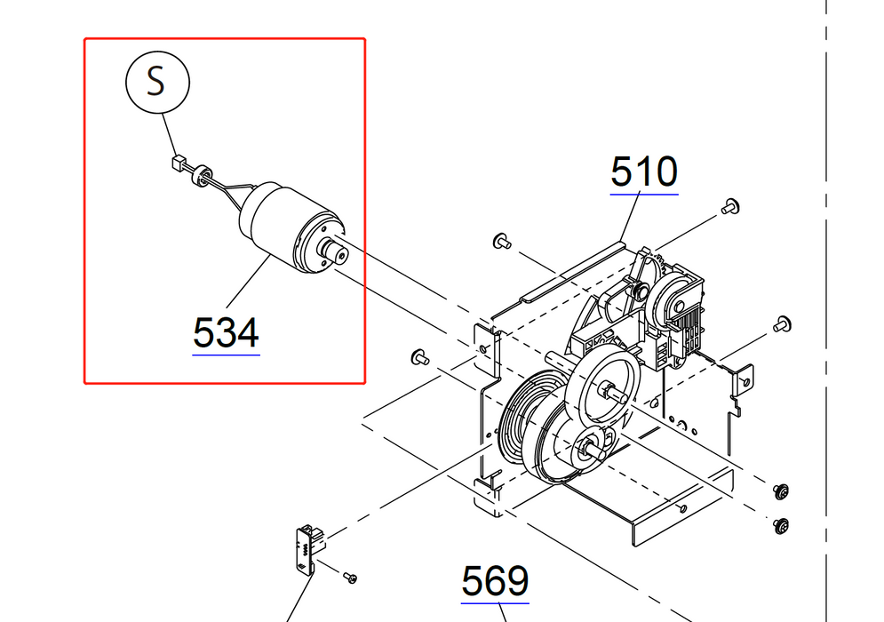 EPSON ATC MOTOR ASSY - F500 F501 T2100 T3100 T3170 T5100 T5170 T5100M T5100N T3100D T3100N T3100X T3100M - 1724242