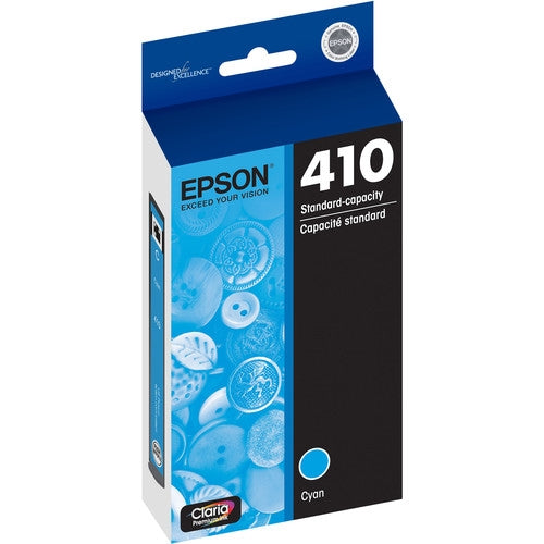 Epson 410 Claria Premium Cyan Ink Cartridge for Expression XP-530, XP-630, XP-640, XP-830, XP-7100 - T410220-S
