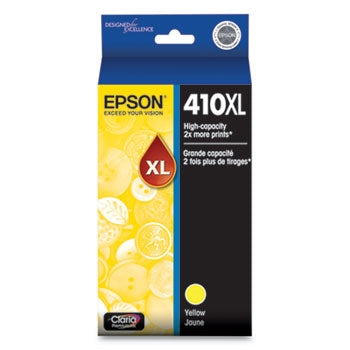 Epson 410XL Claria Premium High-Capacity Yellow Ink Cartridge for Expression XP-530, XP-630, XP-640, XP-830, XP-7100 - T410XL420-S