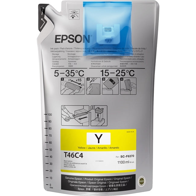 Epson UltraChrome DS Yellow Ink 1.1 Liter for SureColor F6370, F9470, F9470H - T46C420-1