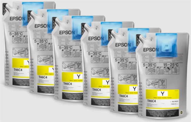 Epson UltraChrome DS Yellow Ink 1.1 Liter (6 Pack) for SureColor F6370, F9470, F9470H - T46C420