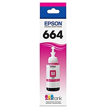 Epson 664 Magenta Ink Bottle for Expression ET-2500, ET-2550, ET-2600, ET-2650, ET-3600, ET-4500, ET-4550 and WorkForce ET-16500 - T664320-S