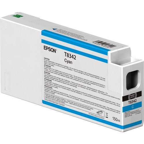 Epson UltraChrome HD 150mL Cyan Ink Cartridge for SureColor P6000, P7000, P8000, P9000 - T834200
