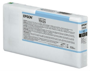 Epson Ultrachrome HD Light Cyan Ink Cartridge 200ml for SureColor P5000 Printers - T913500