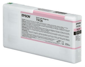 Epson Ultrachrome HD Vivid Light Magenta Ink Cartridge 200ml for SureColor P5000 Printers - T913600