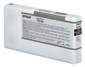 Epson Ultrachrome HD Matte Black Ink Cartridge 200ml for SureColor P5000 Printers - T913800