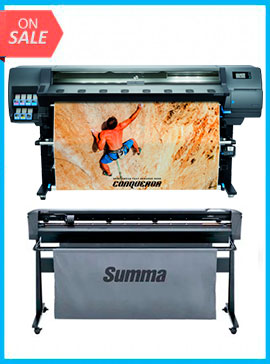 BUNDLE - Plotter HP Latex 335 Printer  New - Include Flexi (Rip Software) + SummaCut D160 64 in (160 cm) vinyl and contour cutting – New www.wideimagesolutions.com BUNDLE 18640.00