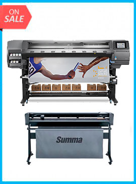 BUNDLE - Plotter HP DESIGNJET LATEX 370 64IN PRINTER - RECERTIFIED (90 DAYS WARRANTY) + SummaCut D160 64 in (160 cm) vinyl and contour cutting – New www.wideimagesolutions.com BUNDLE 24645.99