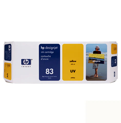 HP 83 Yellow UV Ink for the HP Designjet 5000, 5500 - C4943A New OEM