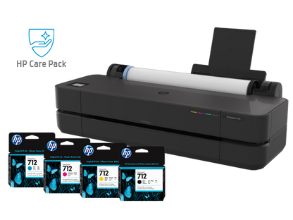 HP DesignJet T250 Large Format Wireless Plotter Printer - 24" (5HB06A), extra ink cartridges + 15% off 3 Yr Extended Warranty