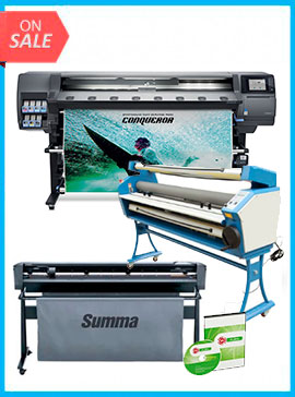 COMPLETE SOLUTION - Plotter HP Latex 365 New + SummaCut D160 62 in (160 cm) vinyl and contour cutting – New + Upgraded Ving 63" Full-auto Low Temp. Wide Format Cold Laminator, with Heat Assisted + Includes Flexi RIP Software www.wideimagesolutions.com Complete Solutions 23999.99