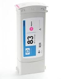 HP 83 Magenta UV Ink Cartridge for HP DesignJet 5000, 5500 Plotters - C4942A Partially Used